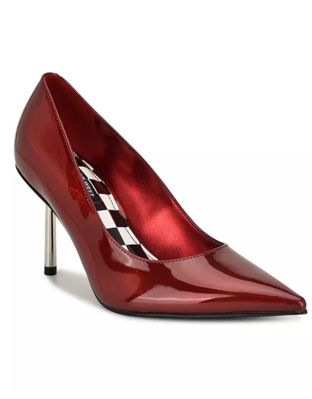 KATIENYC Nine West Deonne Pump in Dark Red Mirror Patent size 12
